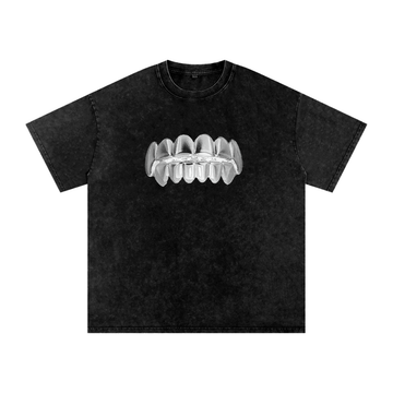 Snow Washed Oversized Cotton T-Shirt
