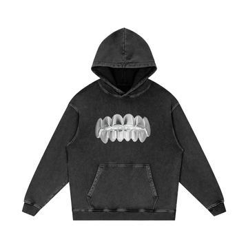 Snow Washed Loose Cotton Hoodie